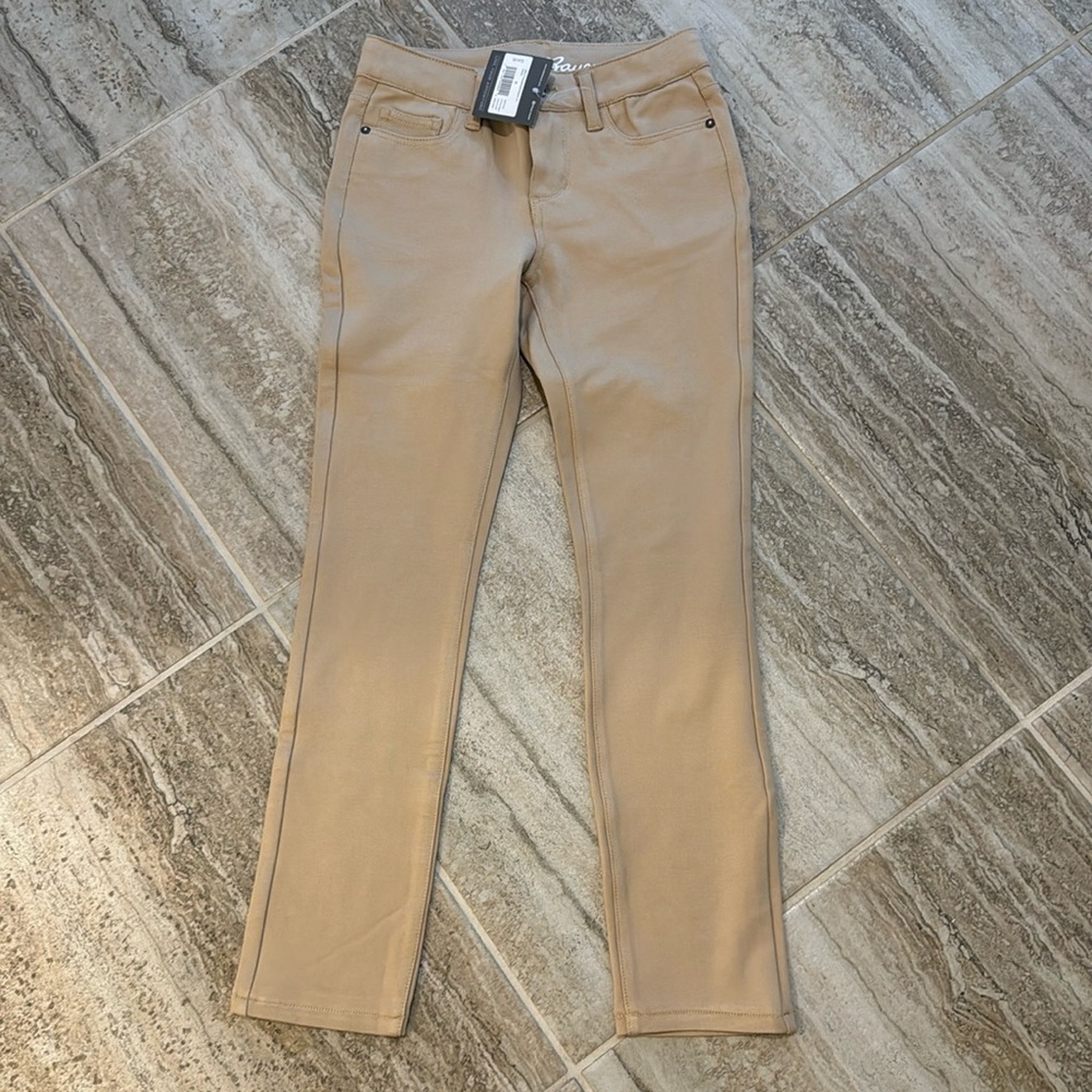 NWT Eddie Bauer Passenger Ponte Skinny Pants Khaki  Girls Size 8